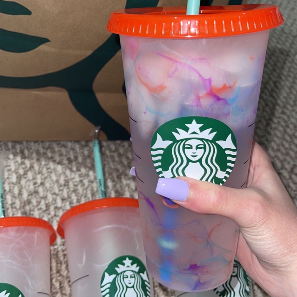 STARBUCKS COLOR CHANGING MARBLE CUPS